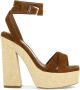 Jimmy Choo Gaia sandalen met plateauzool Bruin - Thumbnail 1