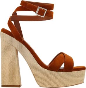 Jimmy Choo Gaia platform sandalen Bruin Dames