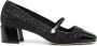 Jimmy Choo Glitter leren pumps Zwart Vierkante neus Black Dames - Thumbnail 7
