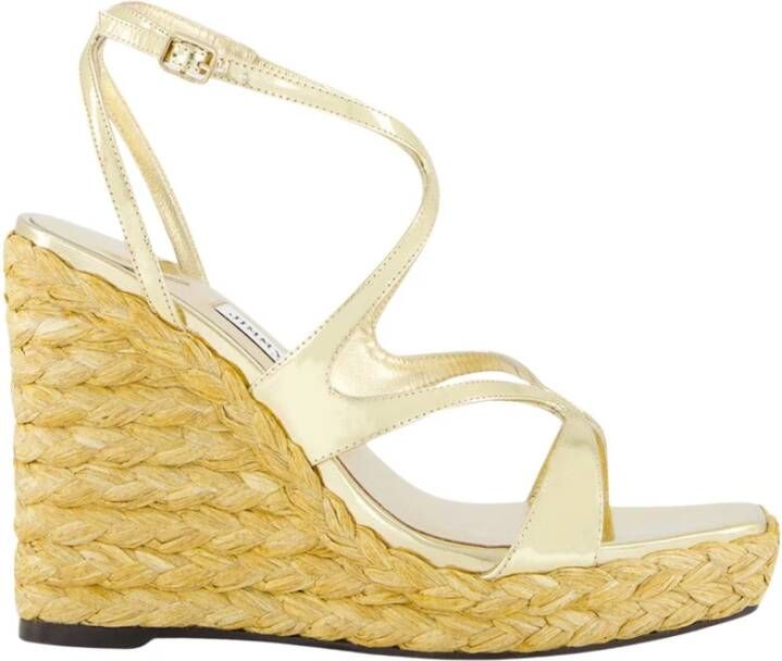 Jimmy Choo Gouden Ayla Sleehak Sandalen