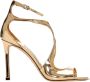 Jimmy Choo Gouden Metallic Leren Sandaal met Vierkante Tip Yellow Dames - Thumbnail 6