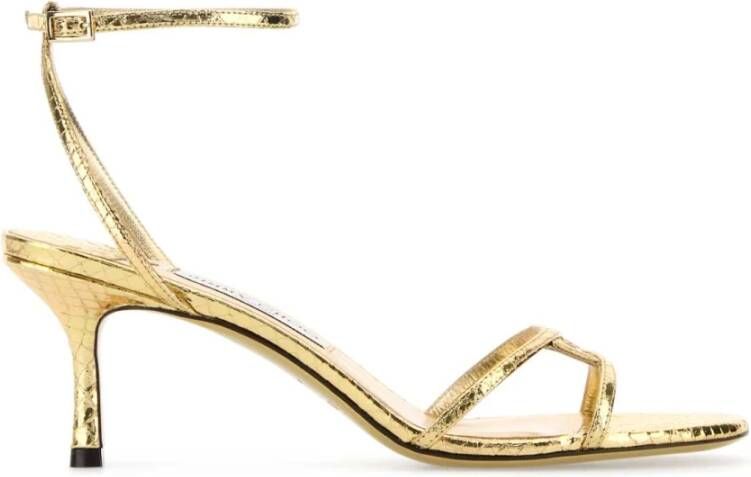 Jimmy Choo Gouden Leo Sandalen met 6 5 cm Hak