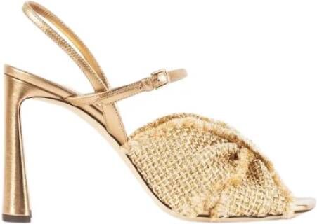 Jimmy Choo Gouden sandalen met metallic strik
