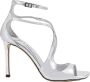 Jimmy Choo Grijze leren sandalen met verstelbare band - Thumbnail 1
