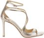 Jimmy Choo Elegante Leren Sandalen met Gevormde Bandjes Beige Dames - Thumbnail 1