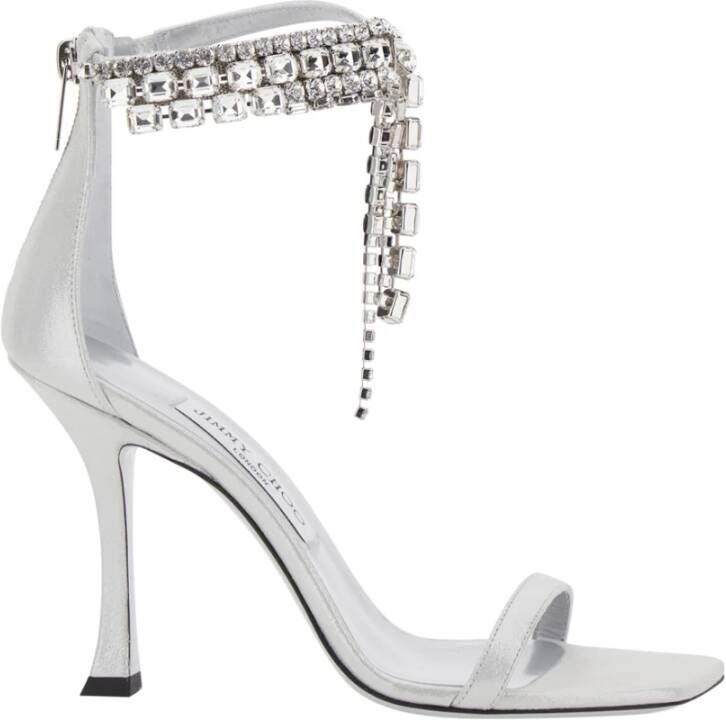 Jimmy Choo Grijze Verity Sandaal met Hak