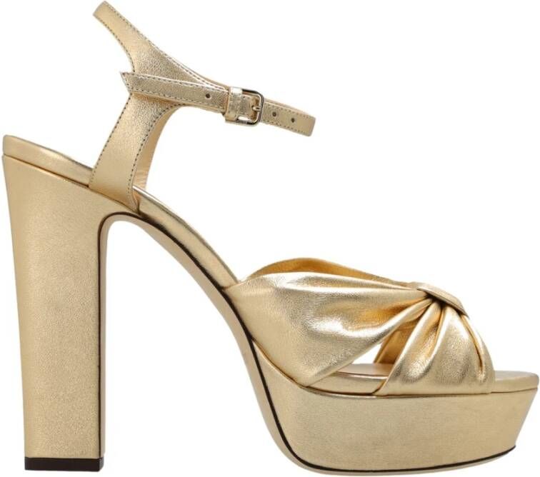 Jimmy Choo Heeloise sandalen met metallic afwerking Goud - Foto 1