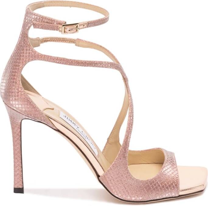 Jimmy Choo Glitter Stiletto Sandalen Pink Dames