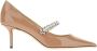 Jimmy Choo Pumps & high heels Bing' Pink Pumps With Crystal Embellishment In Pat in beige - Thumbnail 3