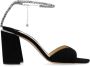 Jimmy Choo Zwarte Suède Sandalen met Verstelbare Enkelband Black Dames - Thumbnail 5