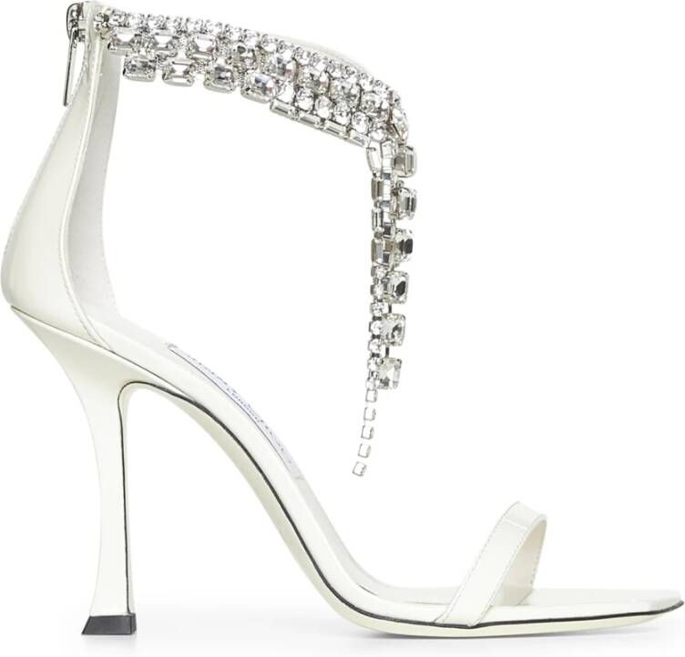Jimmy Choo Ivoor sandalen met kristallen