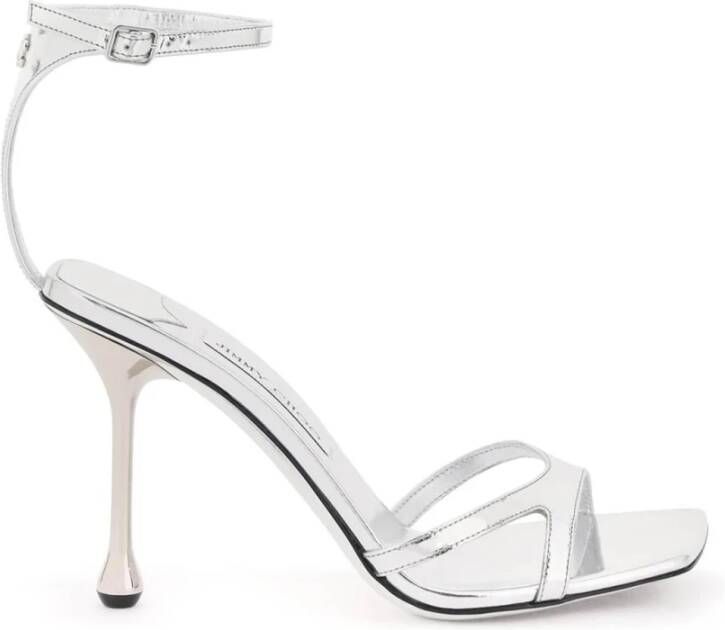 Jimmy Choo Ixia Patentleren Sandalen Gray Dames