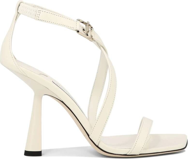 Jimmy Choo Jessica Leren Sandalen White Dames