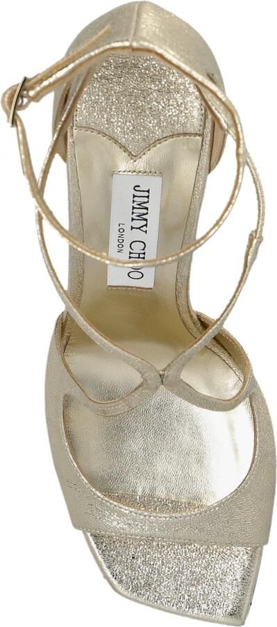 Jimmy Choo Metallic Leren Hakken in Goud - Foto 8