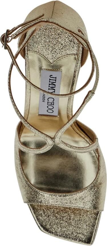 Jimmy Choo Metallic Leren Hakken in Goud - Foto 9