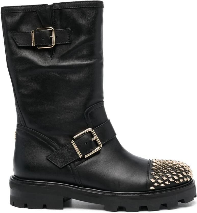 Jimmy Choo Biker II studs enkellaarzen Black Dames - Foto 2