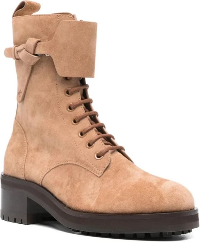 Jimmy Choo Bruine Leren Laarzen voor Vrouwen