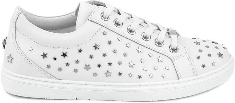 Jimmy Choo Leren sneakers met metalen sterren detail White Heren