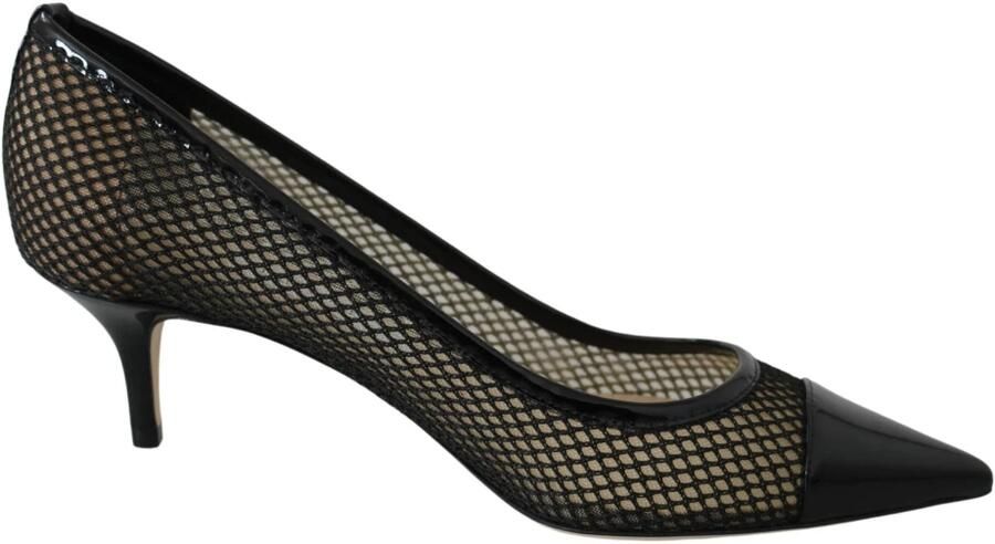 Jimmy Choo Chique puntige pumps in lak en mesh Black Dames - Foto 2