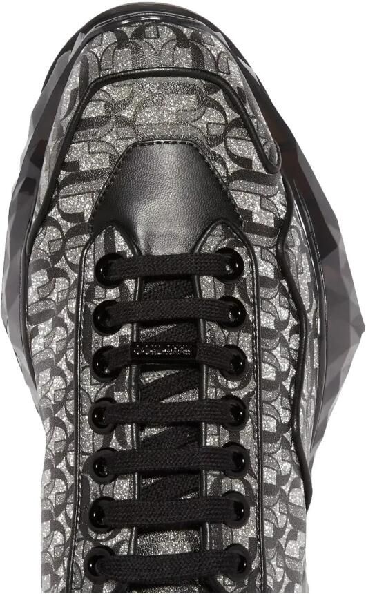 Jimmy Choo Diamond JC Monogram Glitter Leather Sneakers