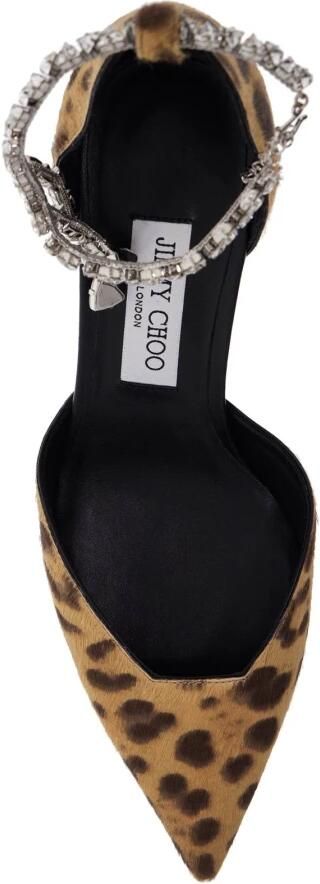 Jimmy Choo Dierenprint Kristal Enkelband Hakken - Foto 3