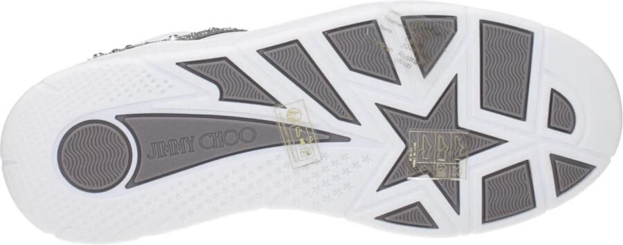 Jimmy Choo Witte Leren Chunky Sneakers met Strass - Foto 3