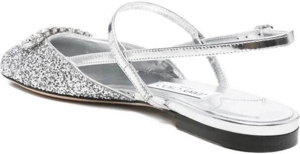 Jimmy Choo Glitter Slingback Sandalen Kristalversiering - Foto 2
