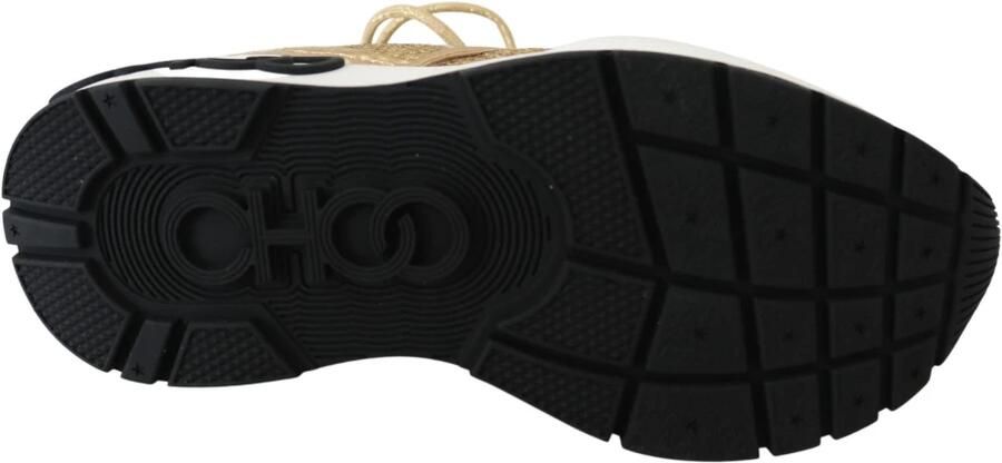 Jimmy Choo Gouden Glamour Mesh Leren Sneakers Yellow Dames - Foto 2