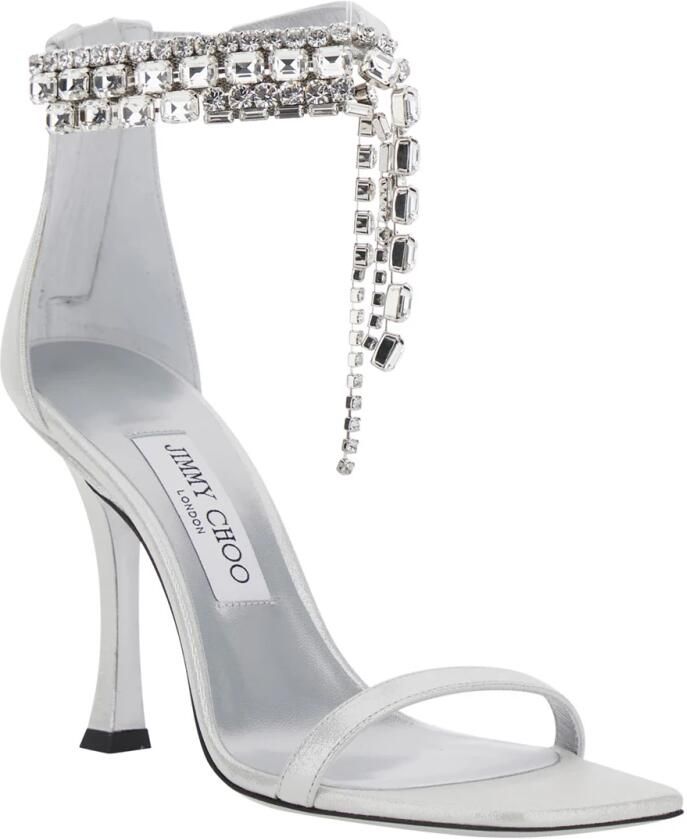 Jimmy Choo Grijze Verity Sandaal met Hak