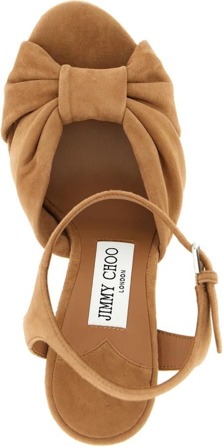 Jimmy Choo Heloise 120 Knotted Suede Sandal - Foto 2