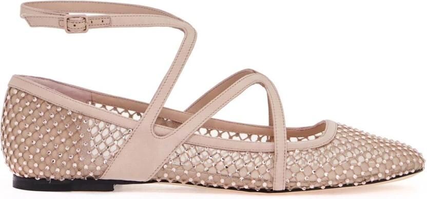 Jimmy Choo Kristal Mesh Ballerina Flats