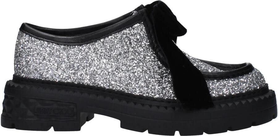 Jimmy Choo Zilveren Glitter Instaploafers