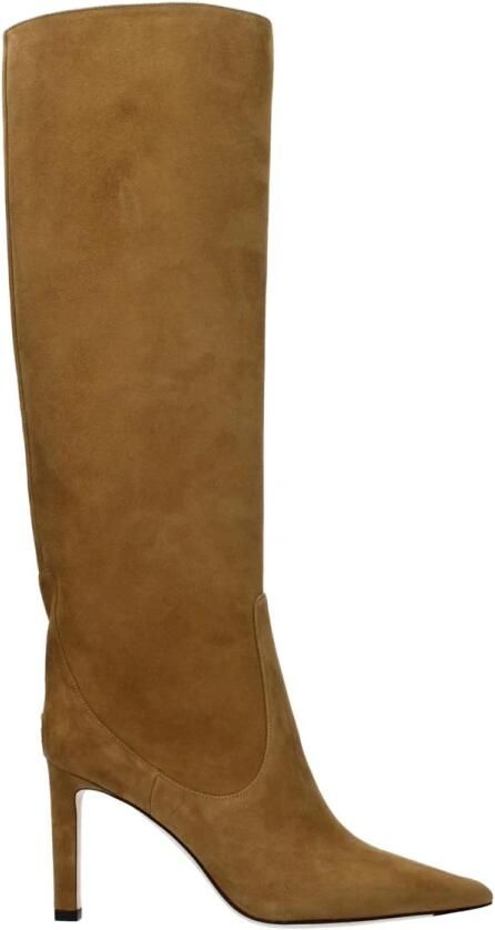 Jimmy Choo Leren Laarzen met Hoge Hak en Naaldhak