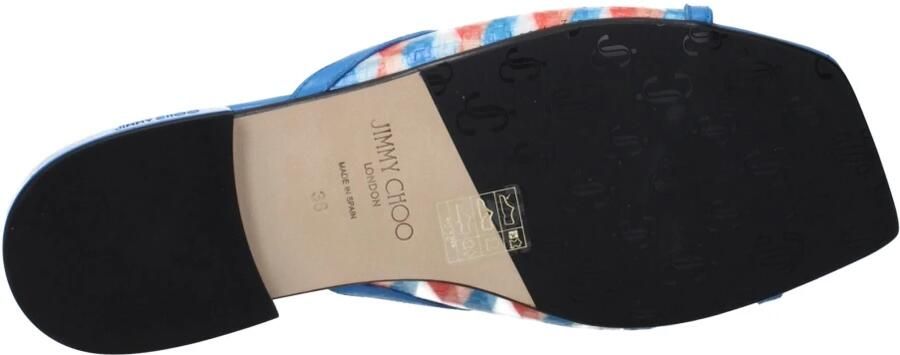Jimmy Choo Lichtblauwe Stoffen Slippers Sandalen - Foto 2