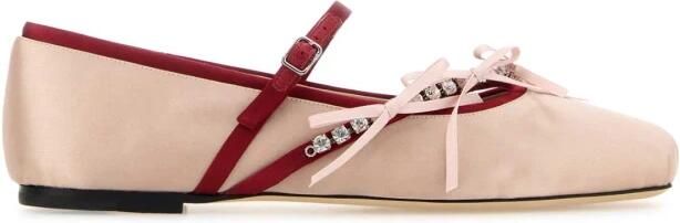Jimmy Choo Loli Embellished Satin Ballerina