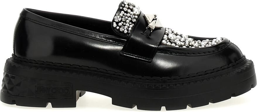 Jimmy Choo 'Marlow Diamond' Loafers in zwart