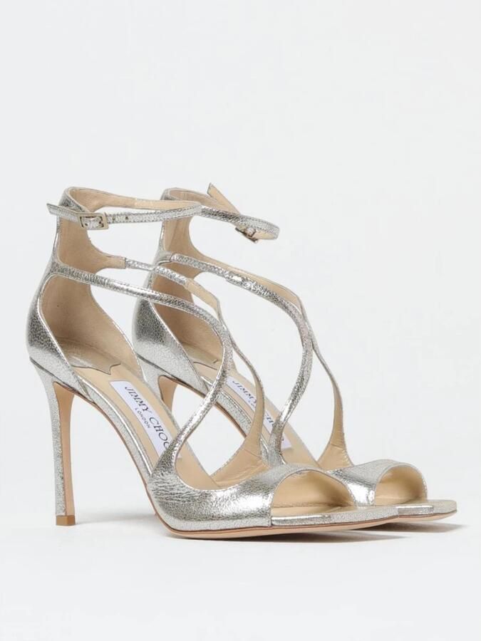 Jimmy Choo Metallic Leren Hakken in Goud - Foto 7