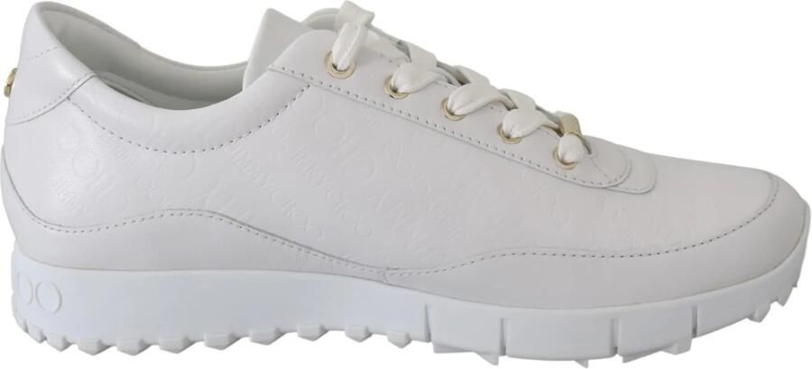 Jimmy Choo Elegante witte leren sneakers White Dames - Foto 2