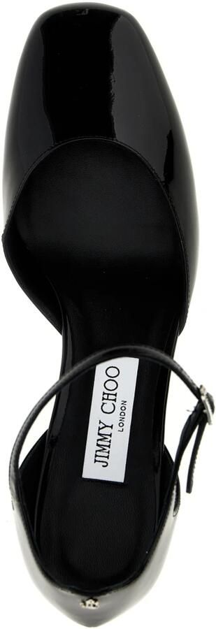 Jimmy Choo Zwarte leren schoenen met gespsluiting en enkelbandje - Foto 2