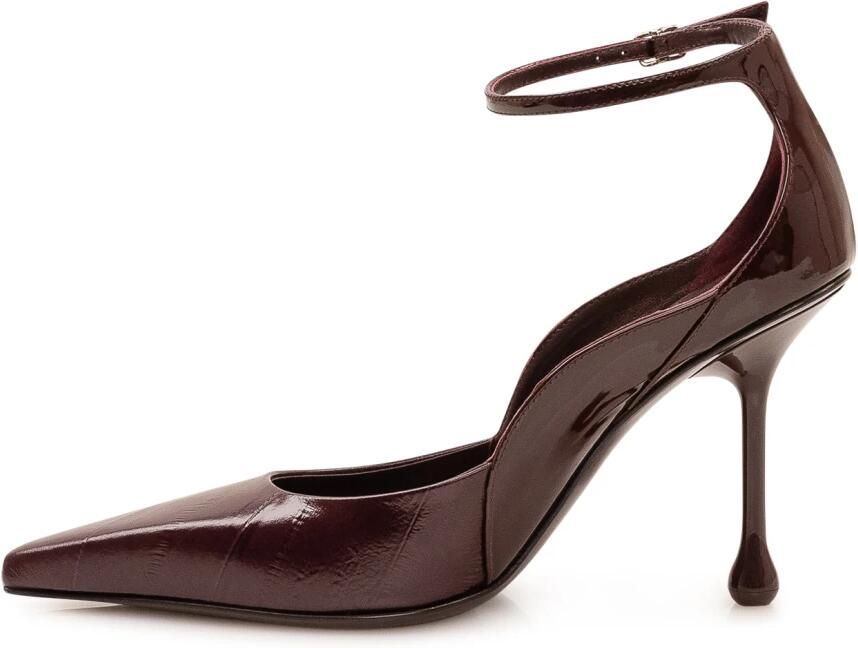 Jimmy Choo Pumps met puntige neus en enkelbandje - Foto 4