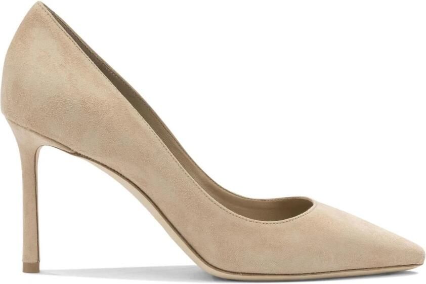 Jimmy Choo Romy 85 Suède Puntige Stiletto Pumps