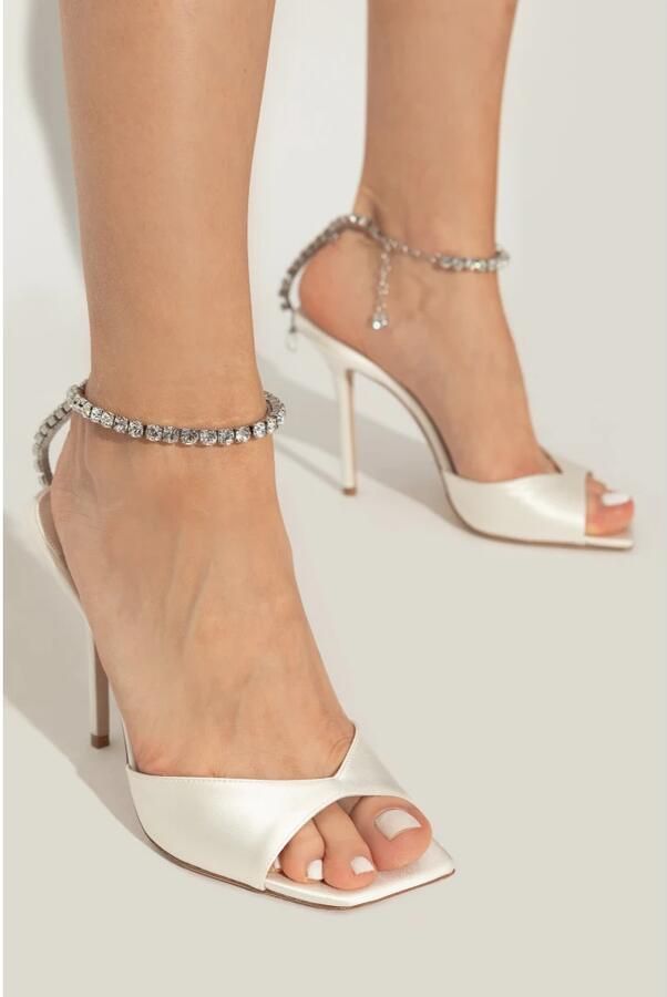 Jimmy Choo Geschoeide sandalen Saeda White Dames - Foto 4
