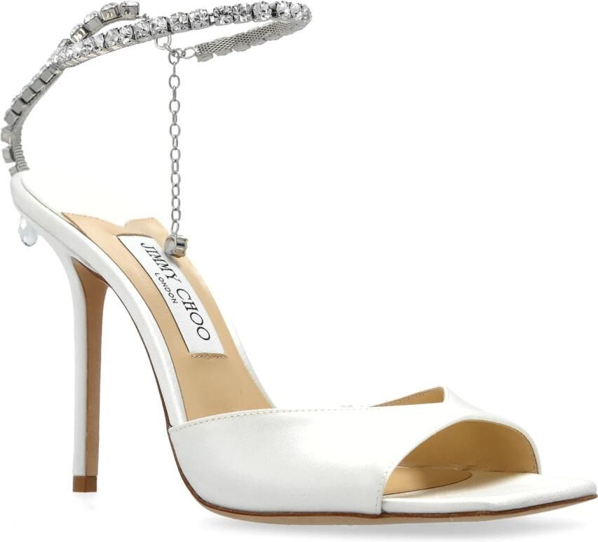 Jimmy Choo Geschoeide sandalen Saeda White Dames - Foto 3