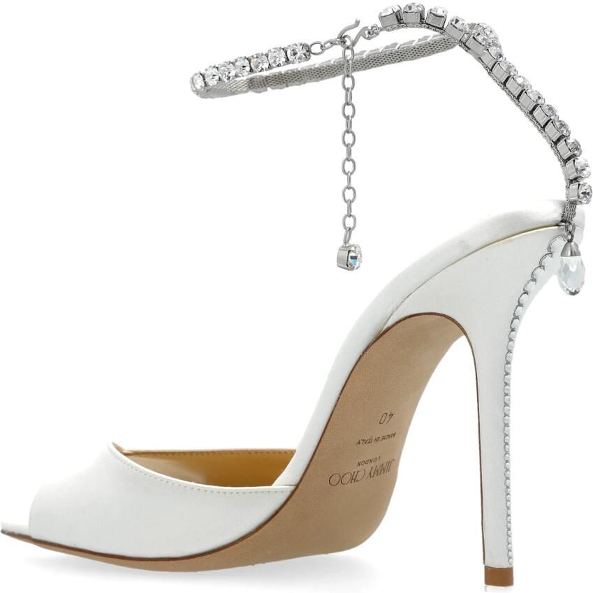 Jimmy Choo Geschoeide sandalen Saeda White Dames - Foto 2