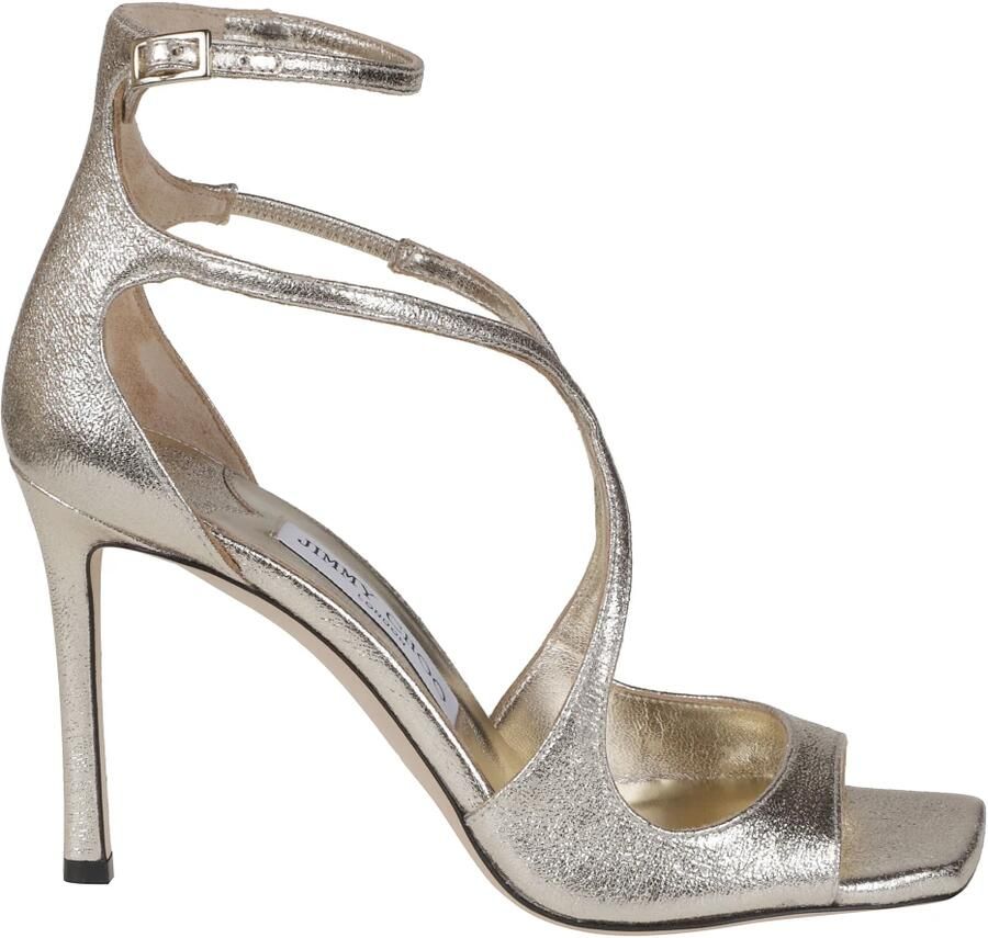 Jimmy Choo Metallic Leren Hakken in Goud - Foto 2