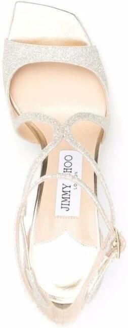 Jimmy Choo Sandalen met Glitterpoeder en Verfijnde Bandjes White Dames - Foto 3