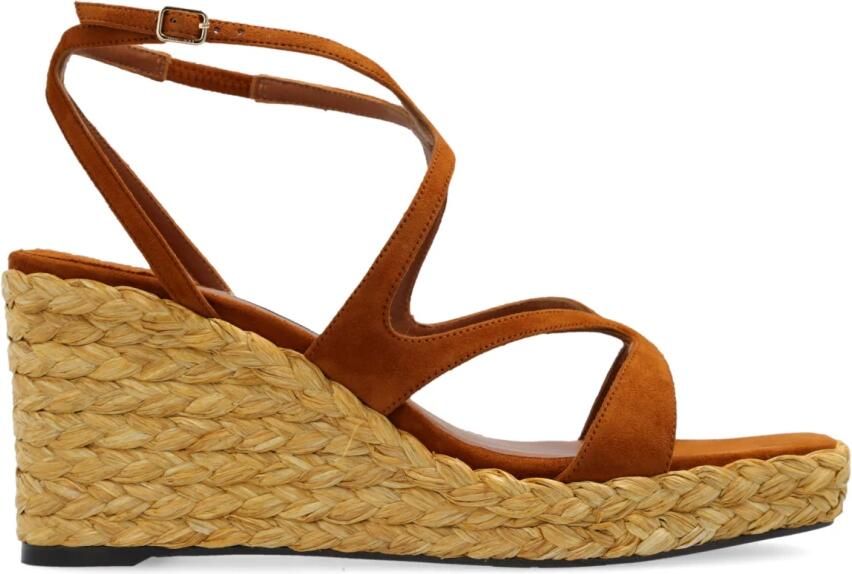 Jimmy Choo Wig Sandalen Ayla 85 Brown Dames