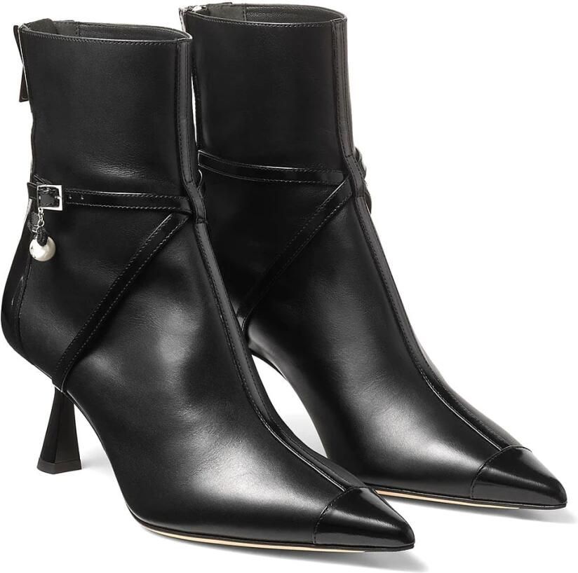 Jimmy Choo Zwarte Kalfleren Sneakers