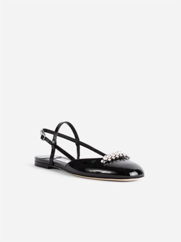 Jimmy Choo Zwarte Lakleren Ballerina