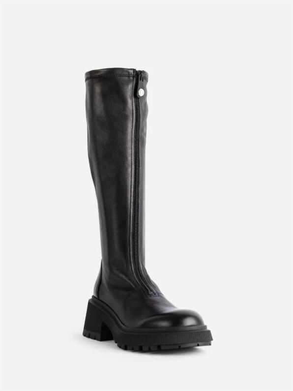 Jimmy Choo Zwarte leren Lune Flat laarzen